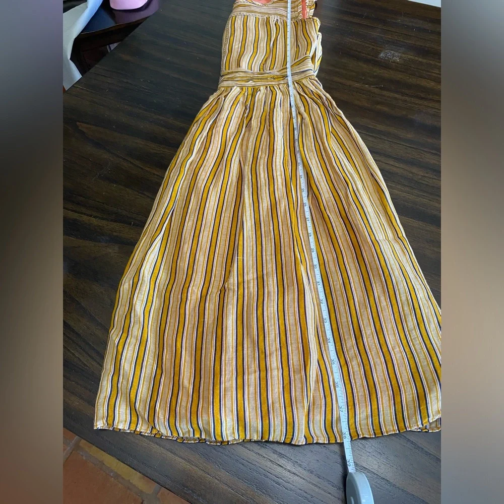 Tory Burch Striped Fit & Flare Midi Dress Short Sleeve Size 6